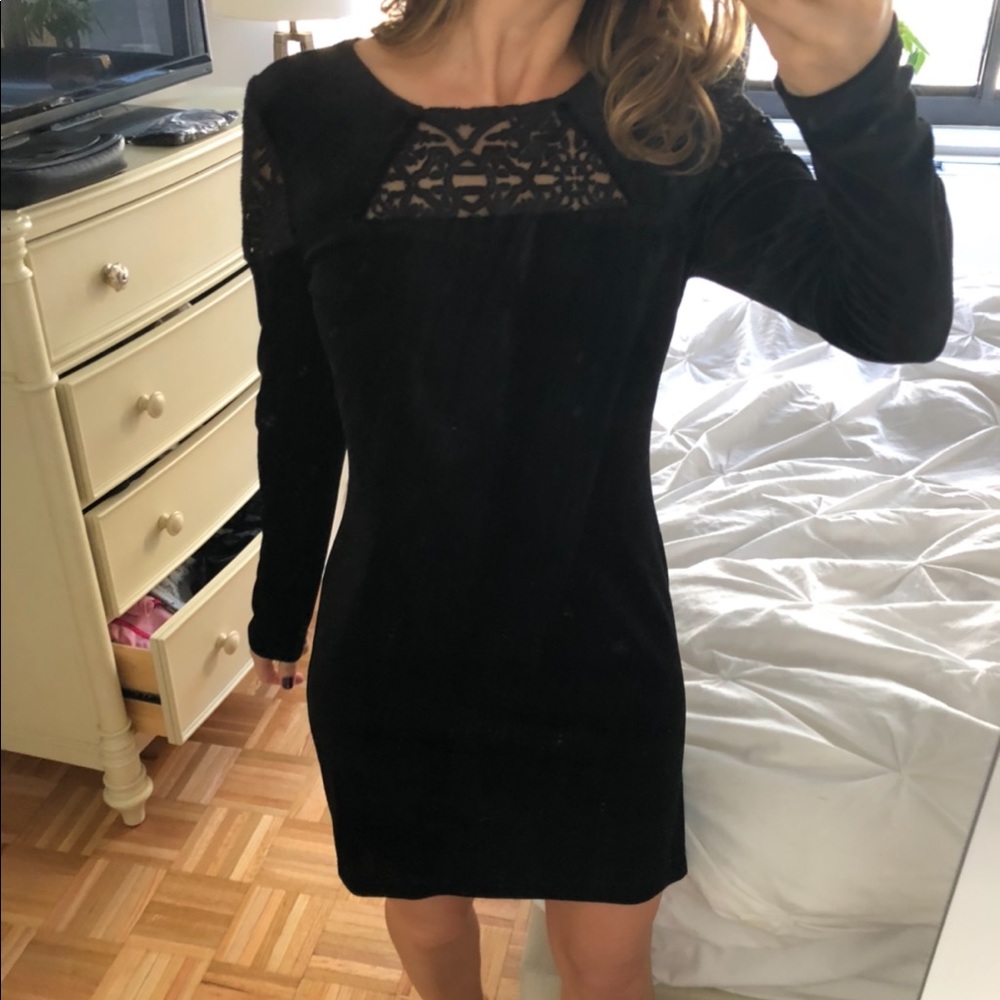 BCBGGeneration Black Velvet Dress - Picture 3 of 7